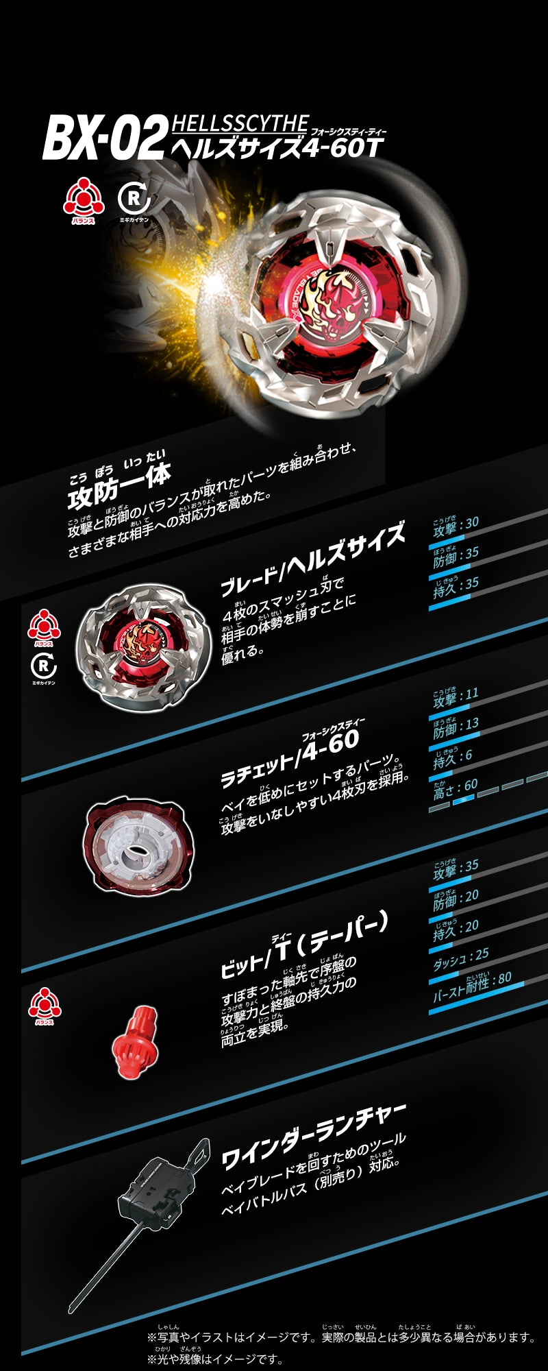 Hells Scythe 4-60T Beyblade X Starter BX-02 (Takara Tomy)
