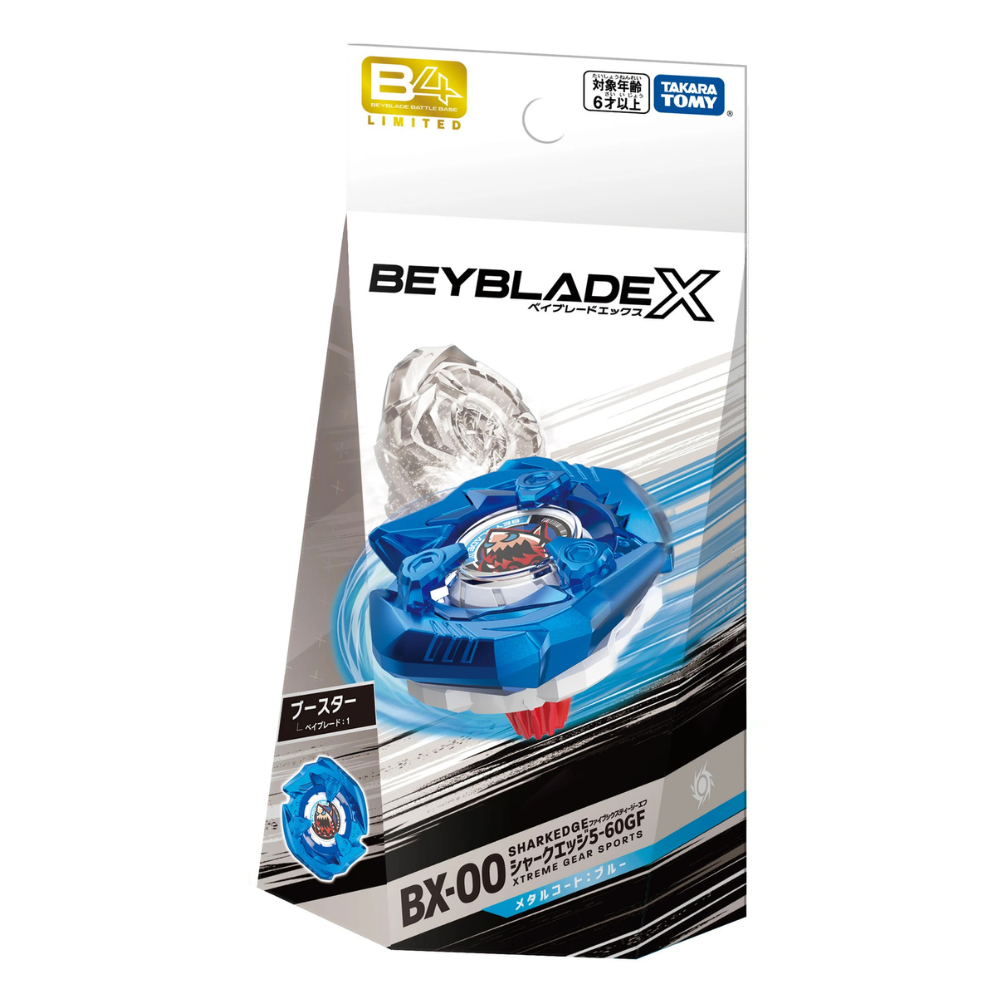 Shark Edge 5-60GF (Metal Coat: Blue) Beyblade X Booster BX-00 (Takara Tomy)