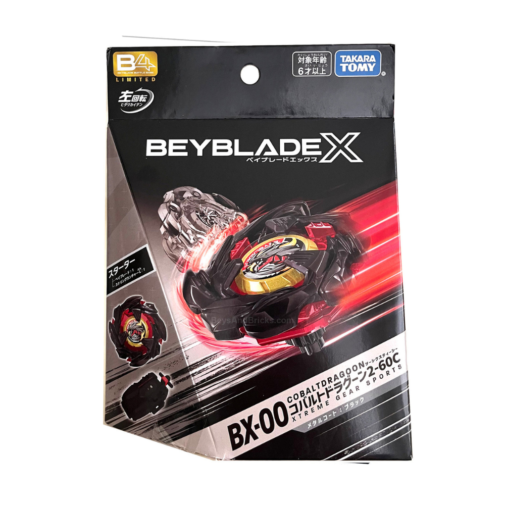 Cobalt Dragoon 2-60C (Metal Coat: Black) Beyblade X  Starter BX-00 (Takara Tomy)